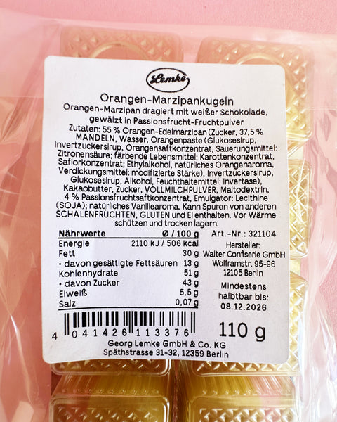Marzipankartoffel Orange-Maracuja