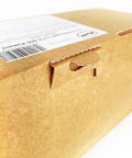 Detailaufnahme eines Kartons für dunklen Lemke Haselnuss-Nougat mit Verschlusslasche