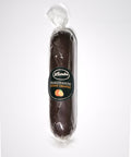Lemke Marzipanini Sunny Orange 120g chocolate-coated orange marzipan loaf in clear wrapping