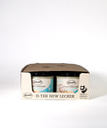 Front view of Lemke Stadtstreicher Kokos-Mandel Crunchy 250g spread jars in retail display packaging
