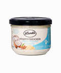 Lemke Stadtstreicher Kokos-Mandel Crunchy spread jar 250g on a white background